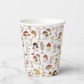 Gobelets En Papier Whimsical Woodland Champhrooms Motif (Verso)