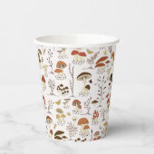 Gobelets En Papier Whimsical Woodland Champhrooms Motif (Gauche)