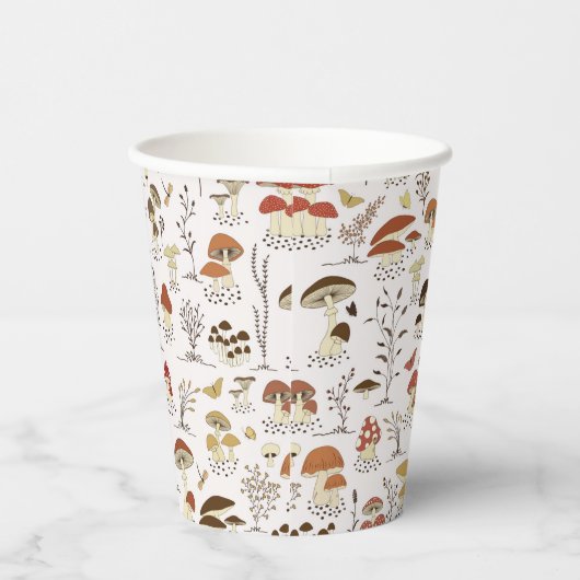 Gobelets En Papier Whimsical Woodland Champhrooms Motif (Droite)
