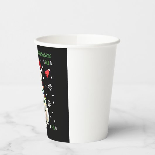 Gobelets En Papier White Boxer Dog Ugly Christmas Sweater Funny Xmas (Gauche)