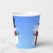 Gobelets En Papier White Christmas Snowman (Gauche)