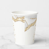 Gobelets En Papier White Gold Agate 75th Wedding Anniversary Party (Droite)