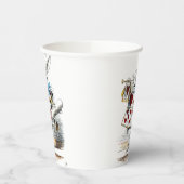 Gobelets En Papier White Rabbit Alice Wonderland Hearts (Gauche)