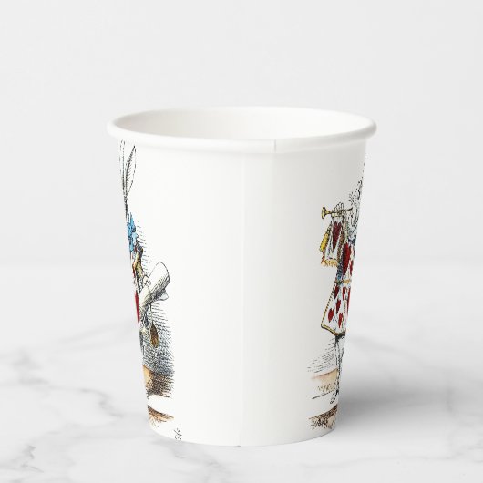 Gobelets En Papier White Rabbit Alice Wonderland Hearts (Droite)