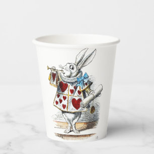 Gobelets En Papier White Rabbit Alice Wonderland Hearts Fourre-tout