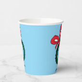 Gobelets En Papier Who Peeking Through Christmas Wreath (Gauche)