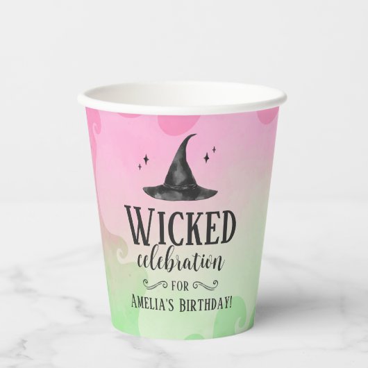 Gobelets En Papier Wicked Witch Birthday Party Paper cup (Recto)
