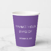 Gobelets En Papier Wicked Witch Sur T-Rex Illustration Parti Hallowee (Verso)