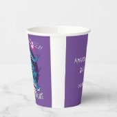 Gobelets En Papier Wicked Witch Sur T-Rex Illustration Parti Hallowee (Gauche)