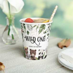 Gobelets En Papier Wild One 1er anniversaire Couronne du roi des ob