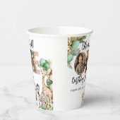 Gobelets En Papier Wild One Birthday Safari photo d'animal (Gauche)