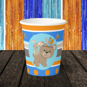 Gobelets En Papier Wild One Blue Woodland Bear & Bunny Party