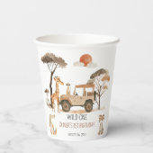 Gobelets En Papier Wild One Boy 1er Anniversaire Safari (Verso)