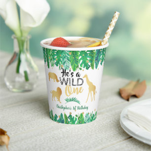 Gobelets En Papier Wild One Boys Première fête d'anniversaire