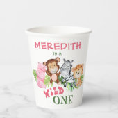 Gobelets En Papier Wild ONE Girl 1er anniversaire (Recto)