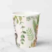 Gobelets En Papier Wild One Jungle Animaux Safari 1er Anniversaire (Droite)