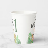 Gobelets En Papier Wild One Jungle Green 1er anniversaire (Gauche)