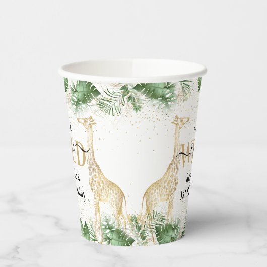 Gobelets En Papier Wild One Jungle Safari 1er anniversaire (Gauche)