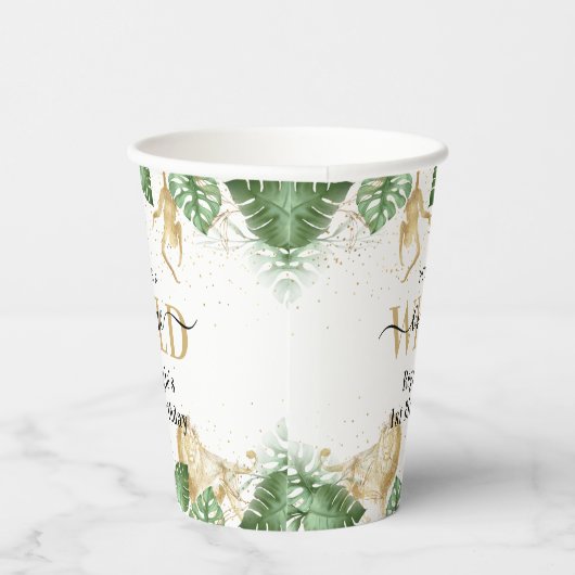 Gobelets En Papier Wild One Jungle Safari 1er anniversaire (Droite)