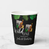 Gobelets En Papier Wild One Jungle Safari 1er anniversaire personnali (Recto)