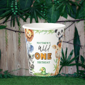 Gobelets En Papier Wild One Jungle Safari 1st birthday 