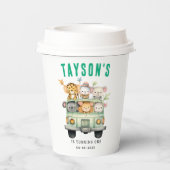 Gobelets En Papier Wild One Jungle Safari Animaux Garçon 1er annivers (Verso)