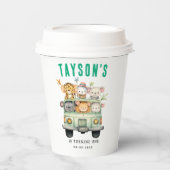 Gobelets En Papier Wild One Jungle Safari Animaux Garçon 1er annivers (Recto)