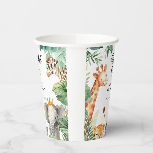 Gobelets En Papier Wild One Jungle Safari Anniversaire (Gauche)