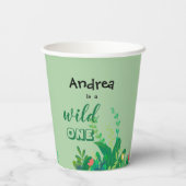 Gobelets En Papier Wild One Kitty Chat Kitten 1er Invitation annivers (Verso)