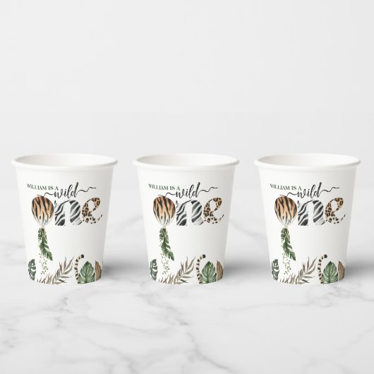 Gobelets En Papier Wild One moderne genre Neutre 1er anniversaire (Multi)