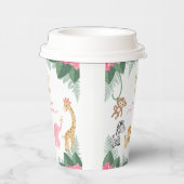 Gobelets En Papier Wild ONE - Pink Safari Girl's premier anniversaire (Droite)