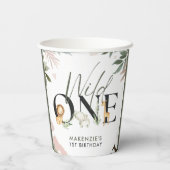 Gobelets En Papier Wild One Safari 1ère fête d'anniversaire (Verso)