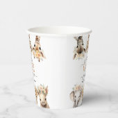 Gobelets En Papier Wild One Safari Animaux Fille 1er Anniversaire Pap (Droite)