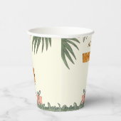 Gobelets En Papier Wild One Tiger Jungle 1er anniversaire (Droite)