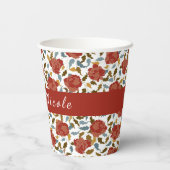 Gobelets En Papier Wild Rose Floral Petals Garden Affair Mariage (Verso)