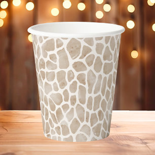 Gobelets En Papier Wild Safari Animal Giraffe Imprimer