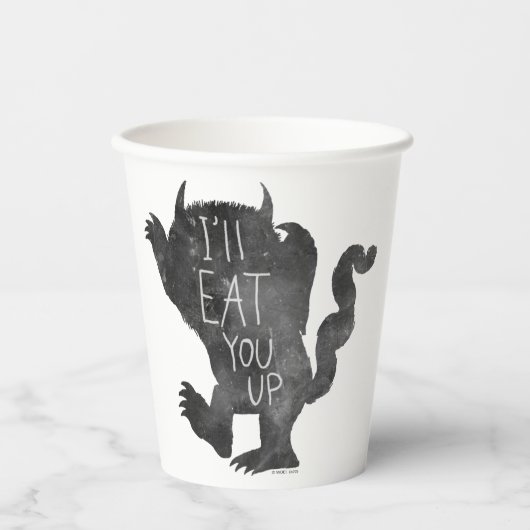 Gobelets En Papier Wild Thing | Je vais te manger (Recto)