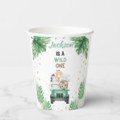 Gobelets En Papier Wild Un Anniversaire Invitation Safari Animaux Bal (Verso)