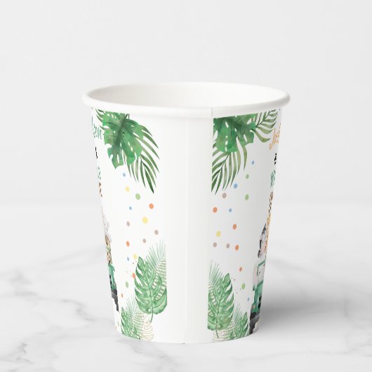 Gobelets En Papier Wild Un Anniversaire Invitation Safari Animaux Bal (Droite)