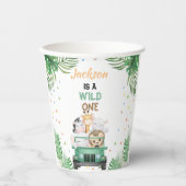 Gobelets En Papier Wild Un Anniversaire Invitation Safari Animaux Bal (Recto)