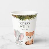 Gobelets En Papier Wild un thème safari premier anniversaire (Recto)