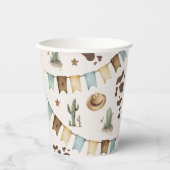 Gobelets En Papier Wild West Boy Première Rodéo 1ère fête d'anniversa (Recto)