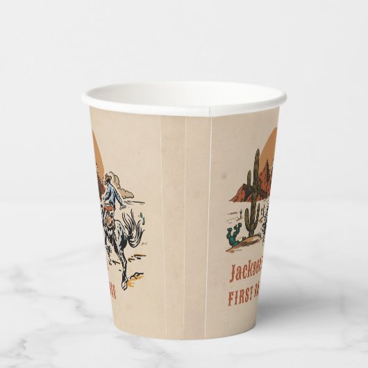 Gobelets En Papier Wild West Cowboy Coupes de papier d'anniversaire (Droite)