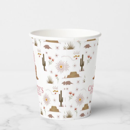 Gobelets En Papier Wild West Cowgirl Anniversaire Coupes papier (Droite)