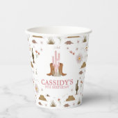 Gobelets En Papier Wild West Cowgirl Anniversaire Coupes papier (Recto)