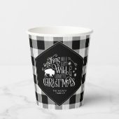 Gobelets En Papier Wild Wonderful Christmas Black Buffalo Plaid ID604 (Verso)