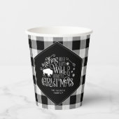 Gobelets En Papier Wild Wonderful Christmas Black Buffalo Plaid ID604 (Recto)