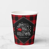 Gobelets En Papier Wild Wonderful Christmas Red Buffalo Plaid ID604 (Recto)
