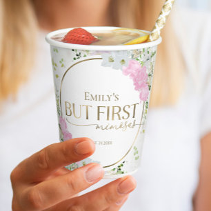 Gobelets En Papier Wildflower  But First Mimosas Enterrement de Vie d