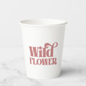 Gobelets En Papier Wildflower Wild One 1st birthday  (Verso)